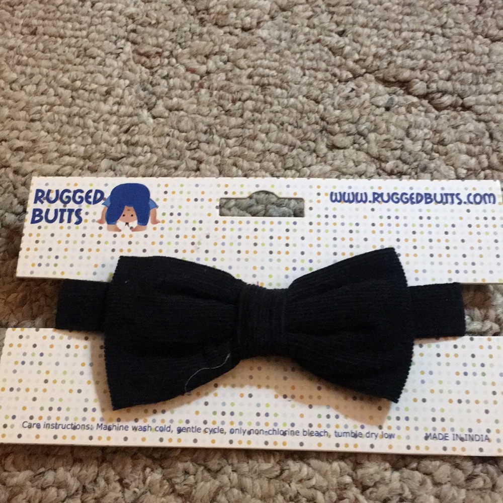 Rugged Butts Black Kids Bow Tie